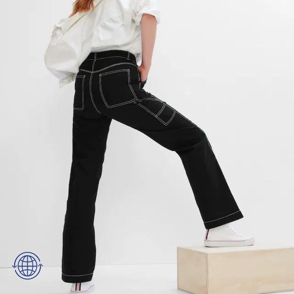 Gap High Rise '90s Loose Carpenter Pants with Washwell - Picture 1 of 7